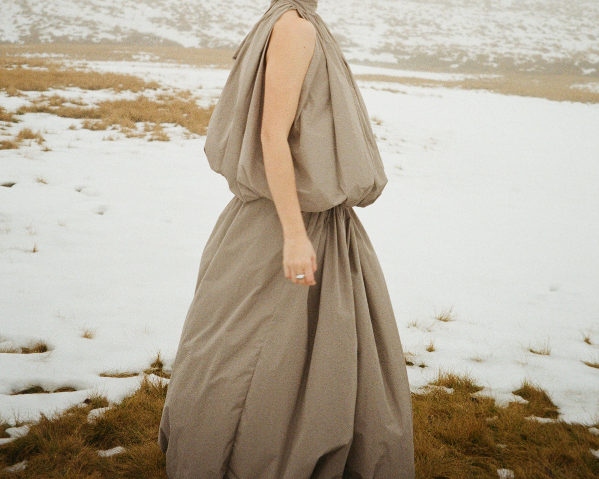 Taft halter dress