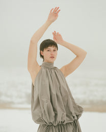 Taft halter dress