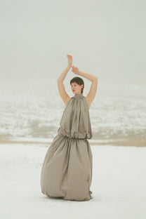 Taft halter dress