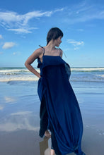 Load image into Gallery viewer, DELIVERY IN 2 WEEKS - BLUE SATIN dress