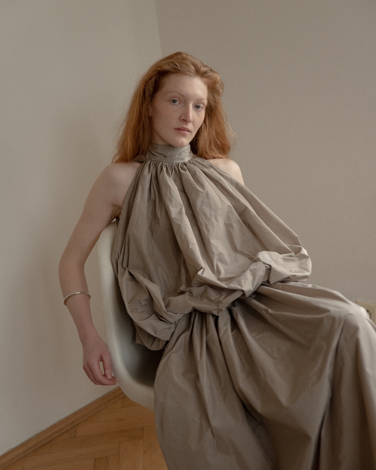 Taft halter dress
