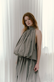Taft halter dress