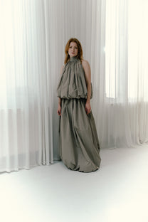 Taft halter dress