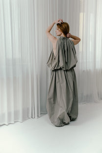 Taft halter dress