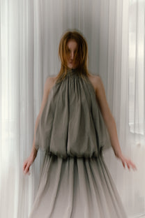 Taft halter dress