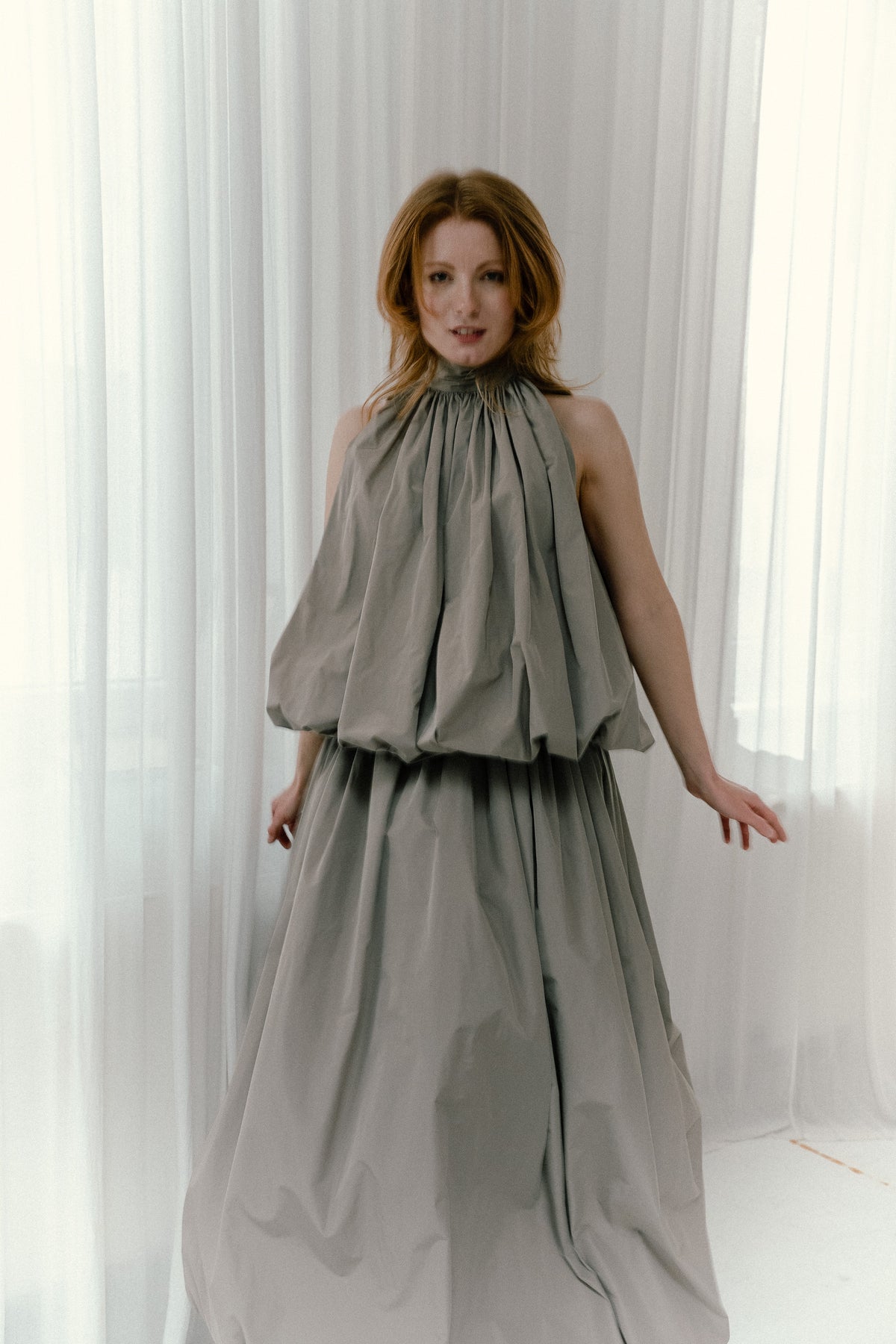 Taft halter dress