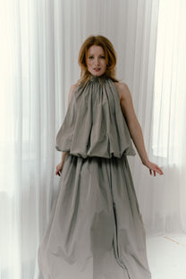 Taft halter dress