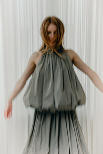 Taft halter dress