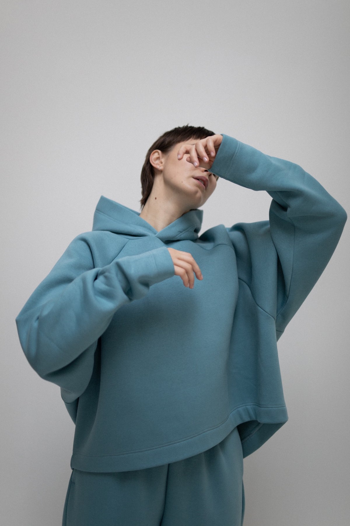 Explorer hoodie DUSTY TEAL - limited edition
