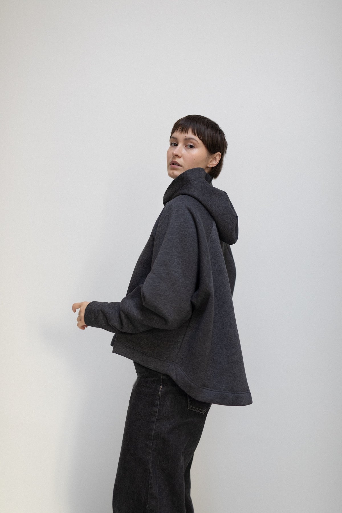 Explorer hoodie DARK MELANGE