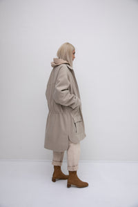 HYBRID coat beige